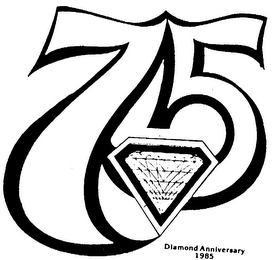 75 DIAMOND ANNIVERSARY 1985 NORTH CAROLINA CENTRAL UNIVERSITY logo