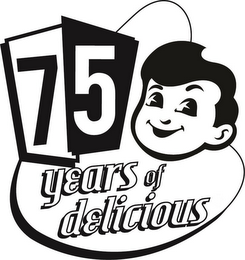 75 YEARS OF DELICIOUS logo