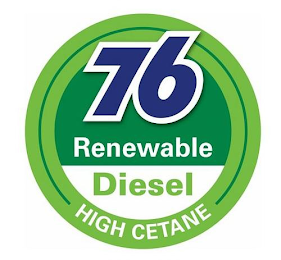 76 RENEWABLE DIESEL HIGH CETANE logo