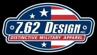 7.62 DESIGN INC.  DISTINCTIVE MILITARY APPAREL logo