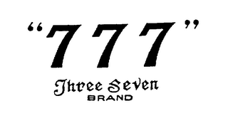 "777" THREE SEVEN BRAND logo