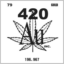79 GOLD 420 AU INC. 196.967 logo