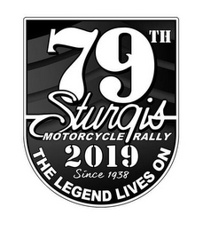 79TH STURGIS MOTORCYCLE RALLY 2019 SINCE 1938 THE LEGEND LIVES ON logo