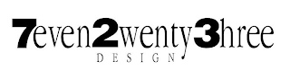 7EVEN2WENTY3HREE DESIGN logo