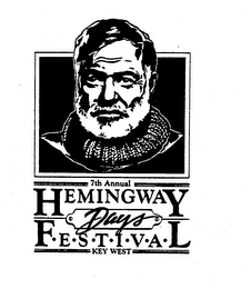 7TH ANNUAL HEMINGWAY DAYS F.E.S.T.I.V.A.L. KEY WEST logo