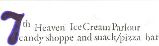 7TH HEAVEN ICE CREAM PARLOUR CANDY SHOPPE AND SNACK/PIZZA BAR logo