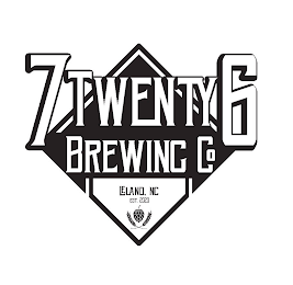 7TWENTY6 BREWING CO LELAND, NC EST. 2020 logo
