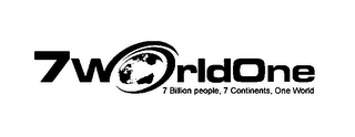 7WORLDONE 7 BILLION PEOPLE, 7 CONTINENTS, ONE WORLD logo