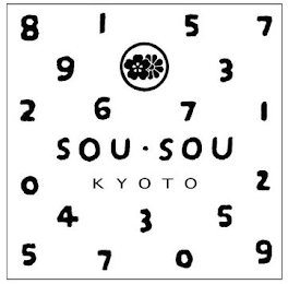 8 1 5 7 9 3 2 6 7 1 0 2 4 3 5 5 7 0 9 SOU·SOU KYOTO logo