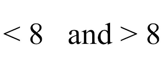 < 8 AND > 8 logo