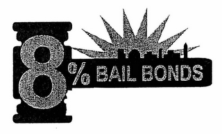 8% BAIL BONDS logo