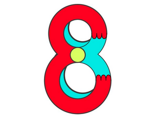8, E logo