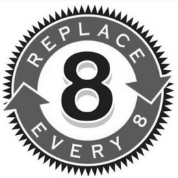 8 REPLACE EVERY 8 logo