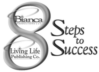 8 STEPS TO SUCCESS BIANCA PRODUCTIONS LLC LIVING LIFE PUBLSIHING CO. logo
