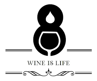 8 WINE IS LIFE logo