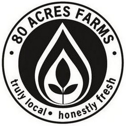 · 80 ACRES FARMS · TRULY LOCAL · HONESTLY FRESH logo
