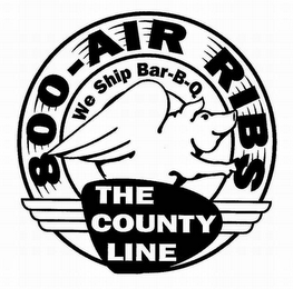800-AIR-RIBS WE SHIP BAR-B-Q THE COUNTY LINE logo