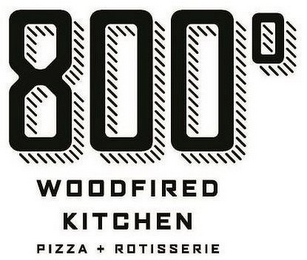 800 WOODFIRED KITCHEN PIZZA + ROTISSERIE logo