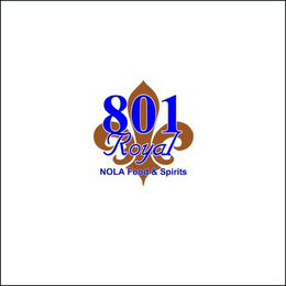 801 ROYAL NOLA FOOD & SPIRITS logo