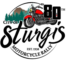 80TH CITY OF STURGIS EST. 1938 MOTORCYCLE RALLY logo