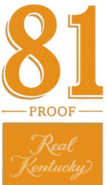 81 PROOF REAL KENTUCKY logo