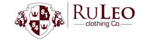 83 84 RULEO CLOTHING CO. logo