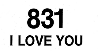 831 I LOVE YOU logo