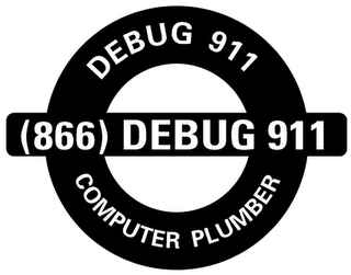 (866) DEBUG 911 DEBUG 911 COMPUTER PLUMBER logo