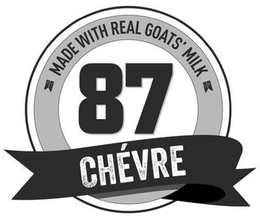 87 CHÉVRE MADE WITH REAL GOATS' MILK logo