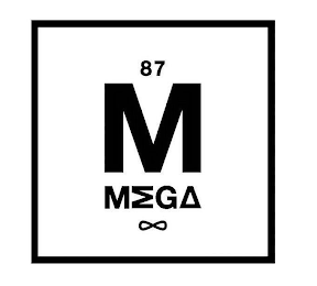 87 M MEGA logo