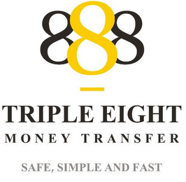 888 TRIPLE EIGHT MONEY TRANSFER SAFE, SIMPLE AND FAST logo