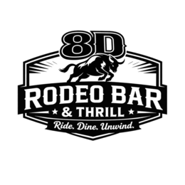 8D RODEO BAR & THRILL RIDE. DINE. UNWIND. logo