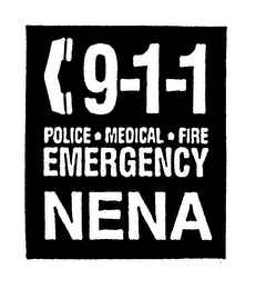 9-1-1 POLICE * MEDICAL * FIRE EMERGENCY NENA logo