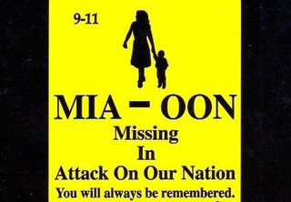 9-11 MIA-OON MISSING IN ATTACK ON OUR NATION YOU WILL ALWAYS BE REMEMBERED logo