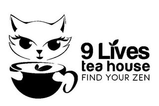 9 LIVES TEA HOUSE FIND YOUR ZEN logo