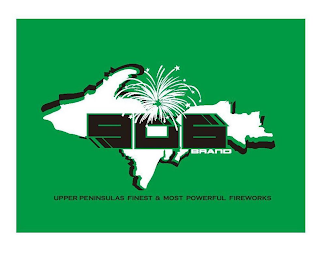 906 BRAND UPPER PENINSULAS FINEST & MOST POWERFUL FIREWORKS logo