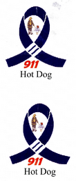 911 HOT DOG THE FIRE DOG logo