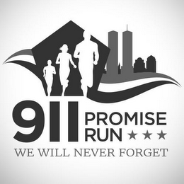 911 PROMISE RUN WE WILL NEVER FORGET logo