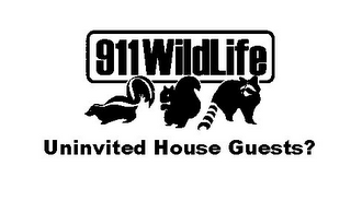 911 WILDLIFE UNINVITED HOUSE GUESTS? logo