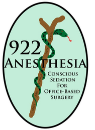 922 ANESTHESIA CONSCIOUS SEDATION FOR OFFICE-BASED SURGERY MMX ARS LONGA VITA BREVIS logo