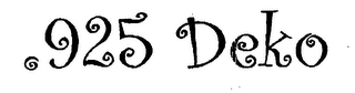 .925 DEKO logo