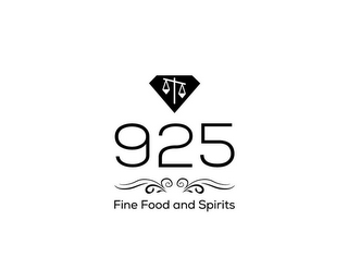 925 FINE FOOD AND SPIRITS logo