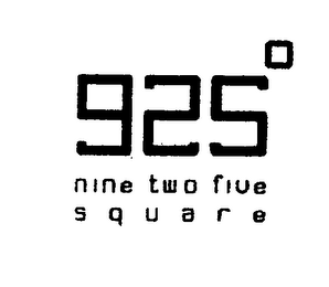 925° NINE TWO FIVE SQUARE logo