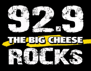 92.9 THE BIG CHEESE ROCKS logo