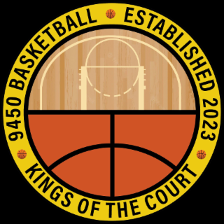 9450 BASKETBALL ESTABLISHED 2023 KINGS OF THE COURT logo