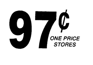97[ CENT SYMBOL ] ONE PRICE STORES logo