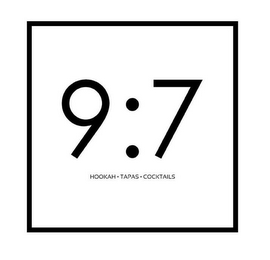 9:7 HOOKAH · TAPAS · COCKTAILS logo