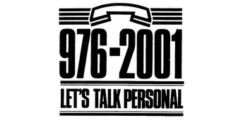 976-2001 LET'S TALK PERSONAL logo