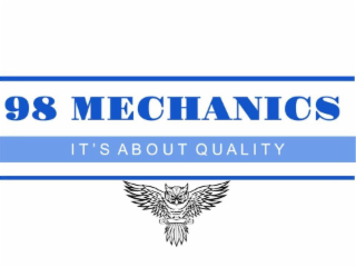 98 MECHANICS IT'S ABOUT QUALITY logo