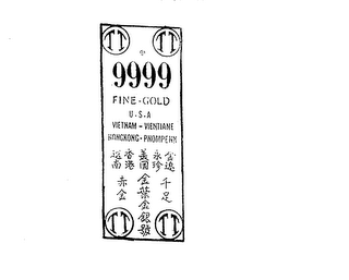 9999 FINE-GOLD U.S.A VIETNAM-VIENTIANE HONGKONG-PNOMPENN logo